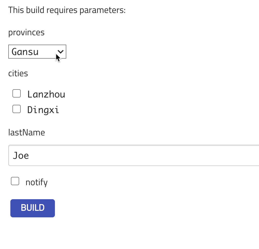 active choice with mixed options